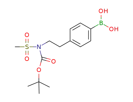 N-carbamic acid tert-butyl ester-N-methanesulfonamide-N-phenethyl-4-boronic acid